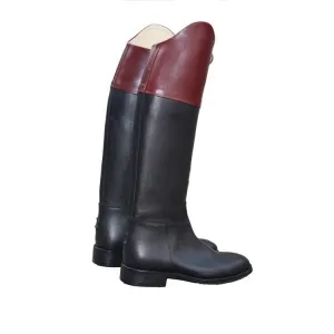Contrasting color equestrian Women's riding boots