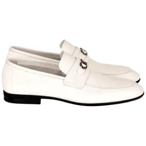 Corrente Men’s White Buttersoft Calfskin Round Toe Soft Loafer