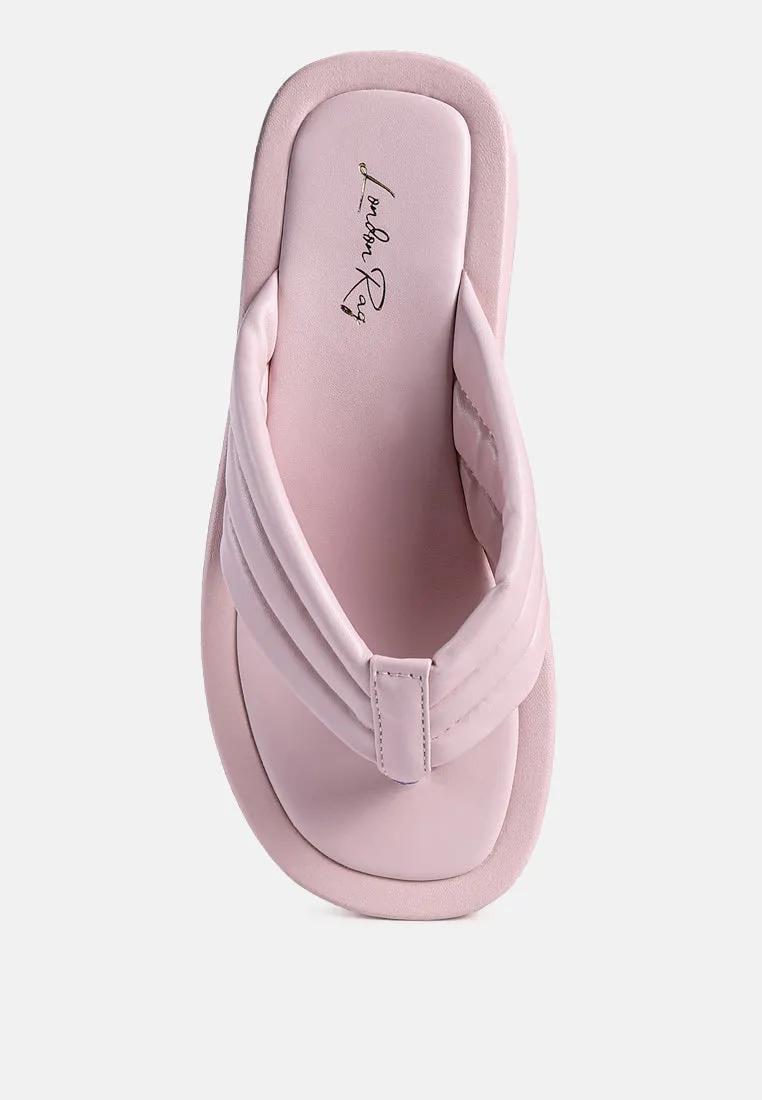 Couette Quilted Thong Platform Sandals