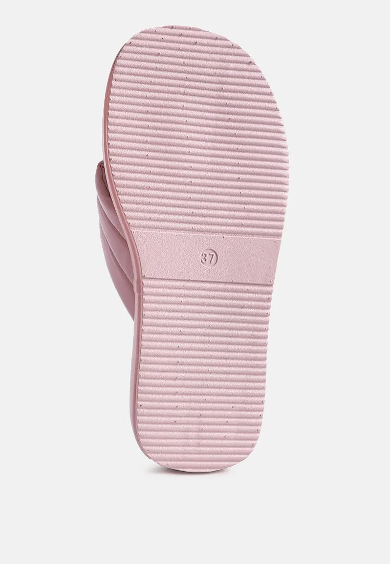 Couette Quilted Thong Platform Sandals