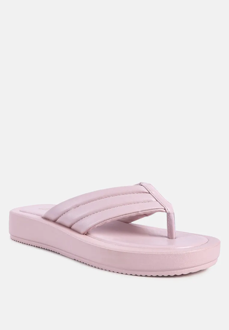 Couette Quilted Thong Platform Sandals