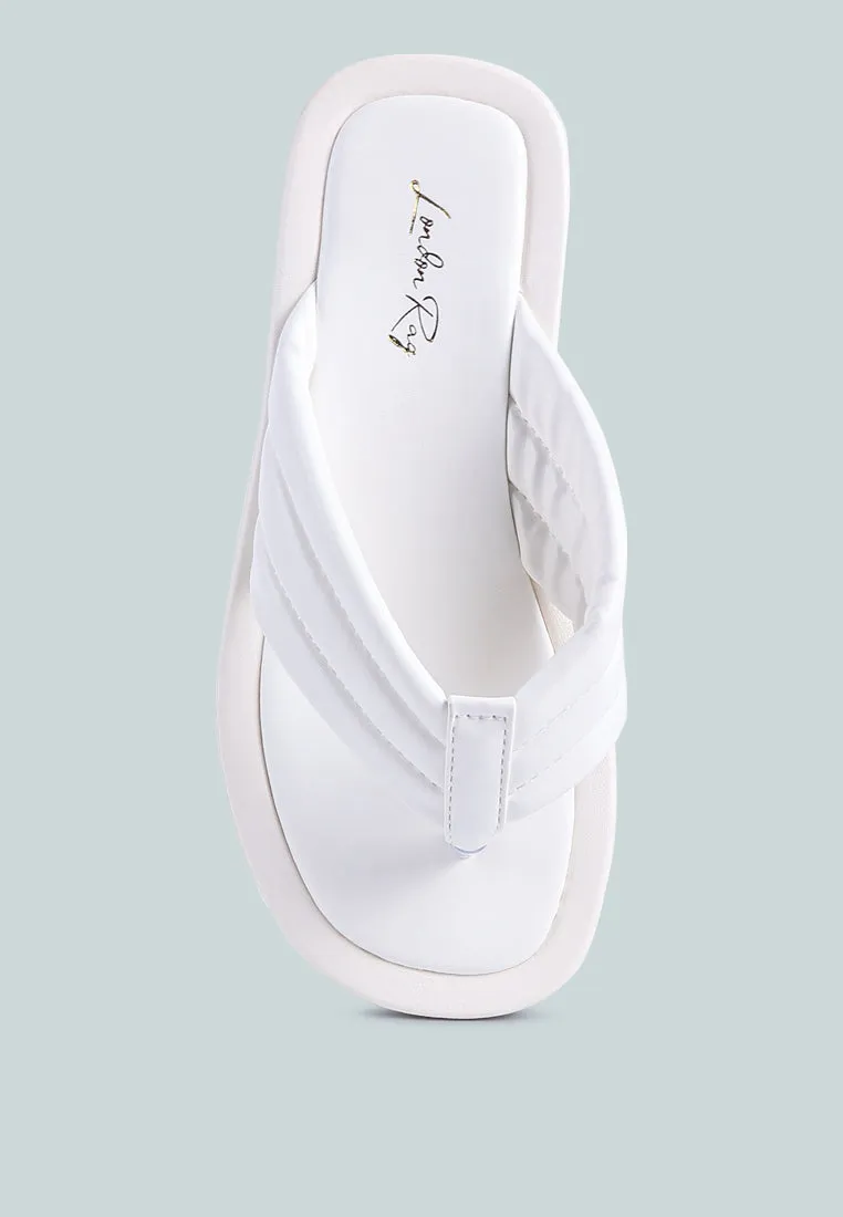 Couette Quilted Thong Platform Sandals