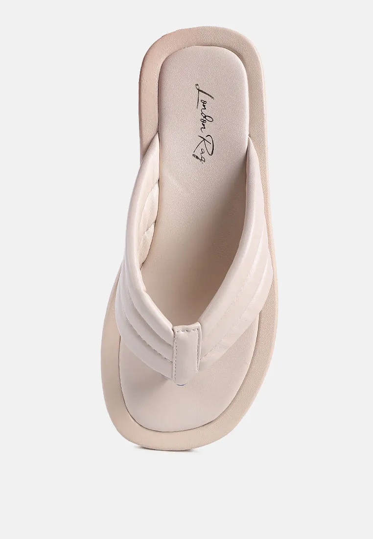 Couette Quilted Thong Platform Sandals