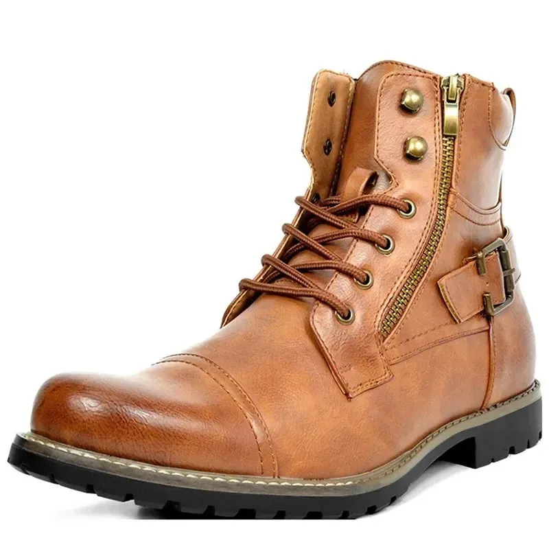 Damon | Classic Leather Lace-Up Boots
