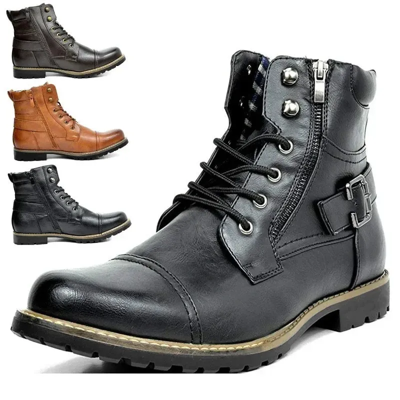 Damon | Classic Leather Lace-Up Boots