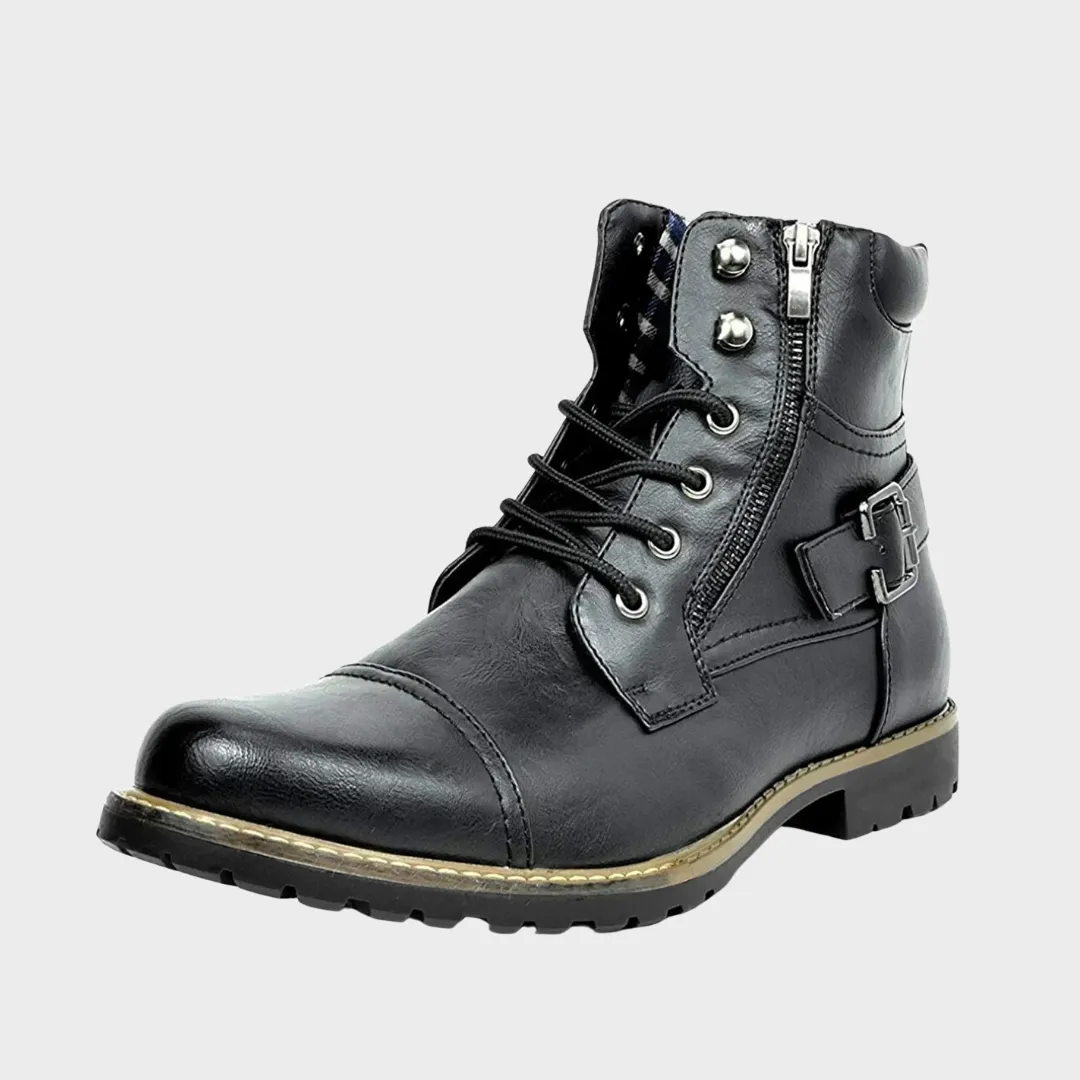 Damon | Classic Leather Lace-Up Boots