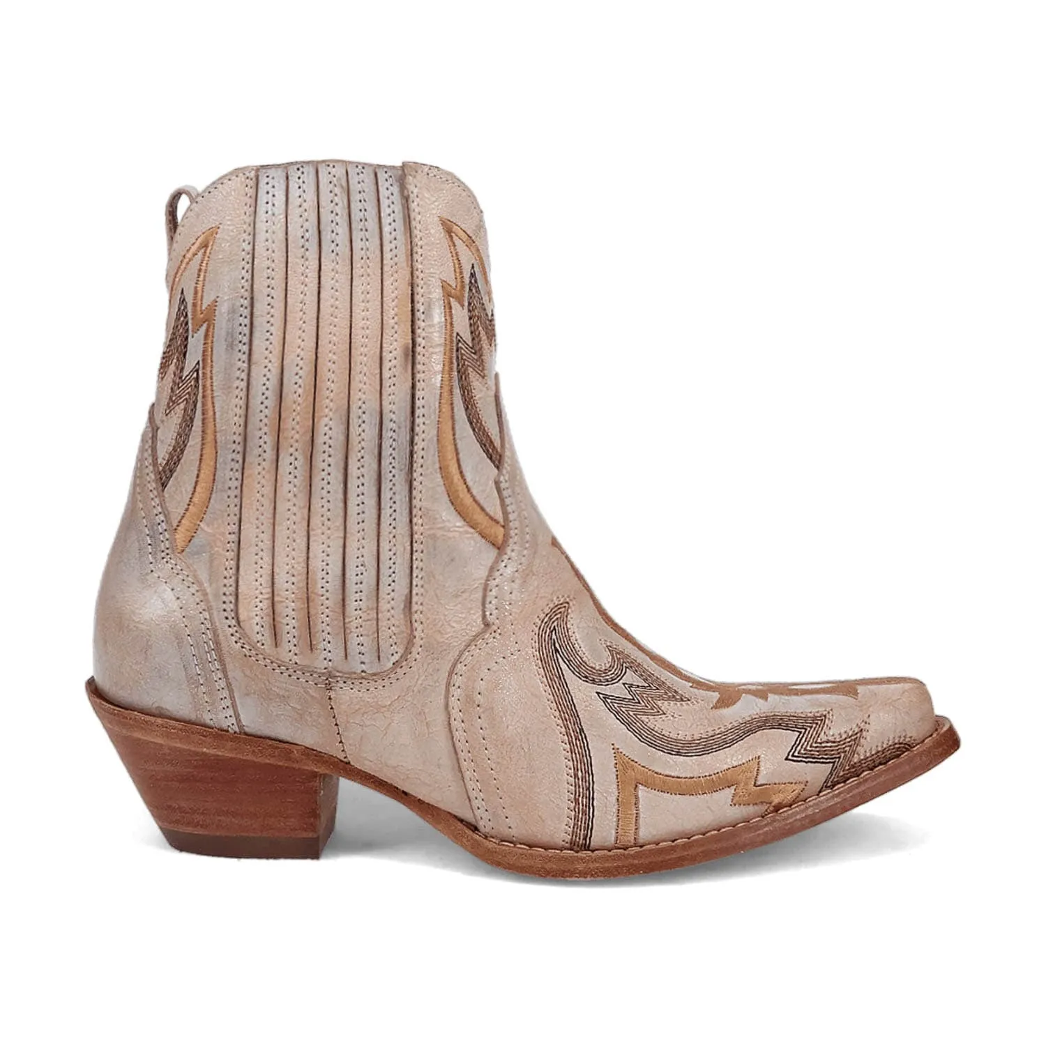 Dan Post Womens Bristolie Bone Leather Ankle Boots 8 M