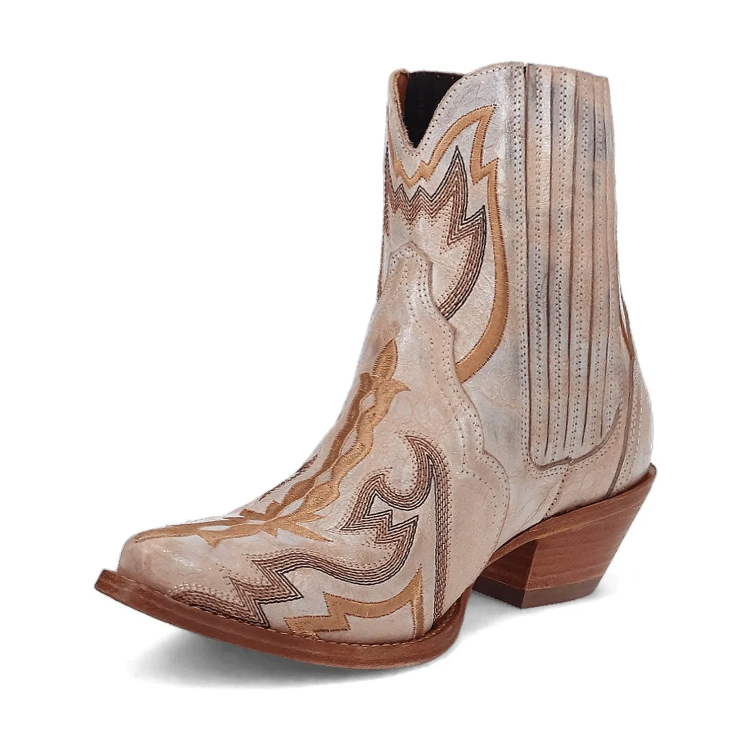 Dan Post Womens Bristolie Bone Leather Ankle Boots 8 M