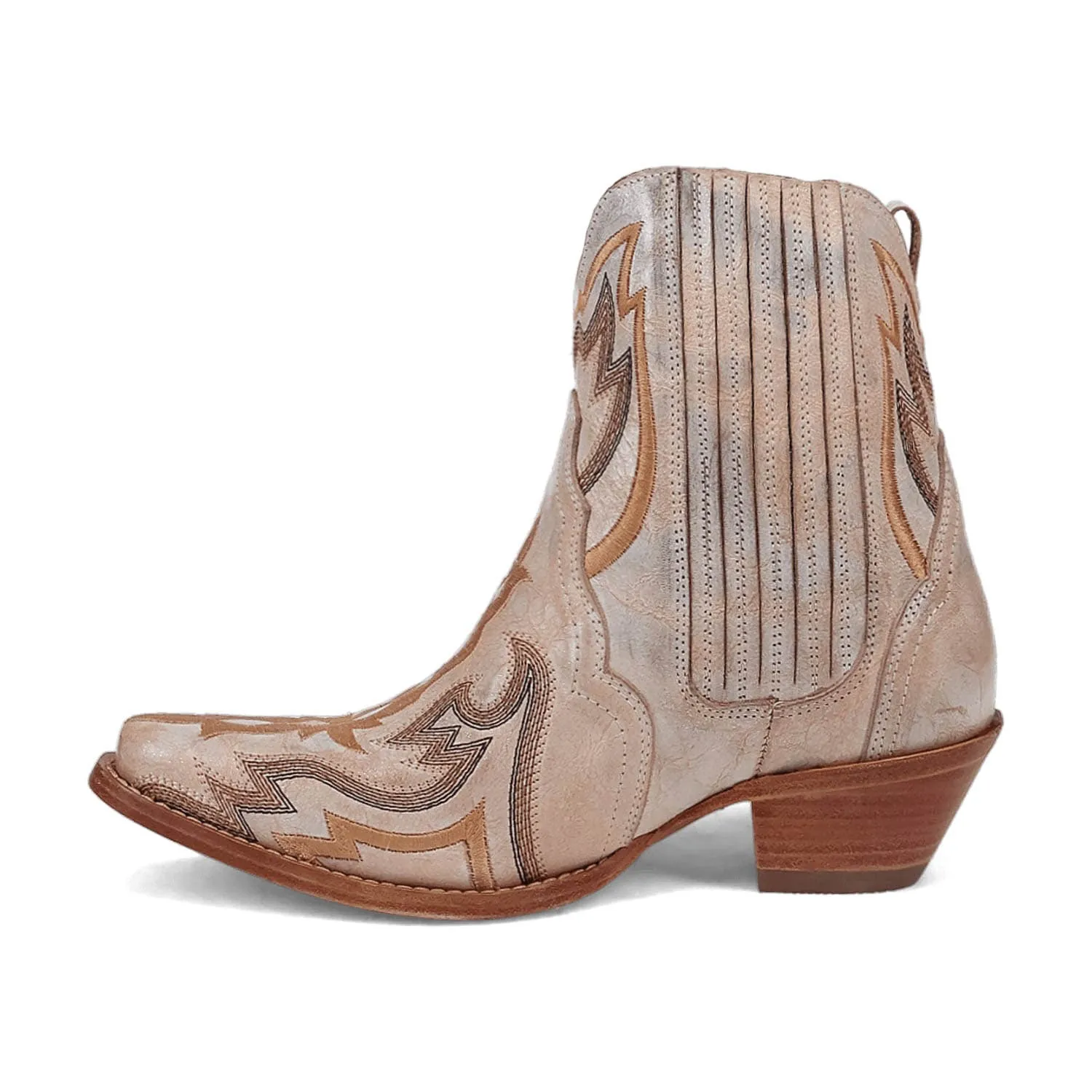 Dan Post Womens Bristolie Bone Leather Ankle Boots 8 M