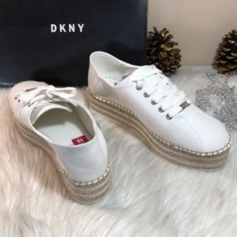 DKNY Platform Fabric Low Top Sneakers 10M