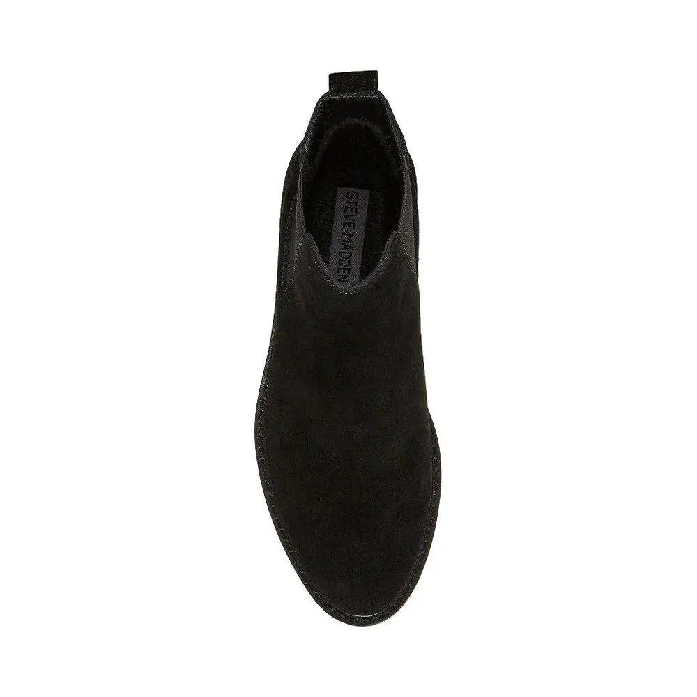 Dorothea Black Suede Ankle Booties
