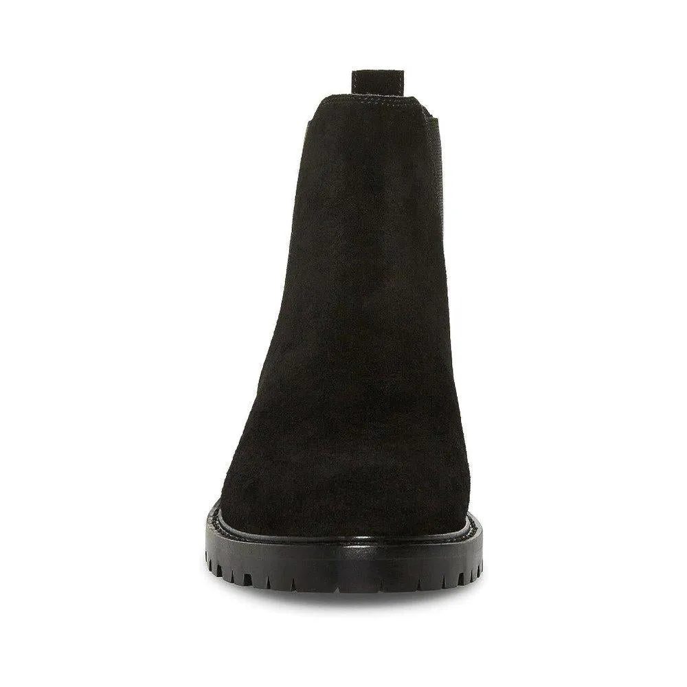 Dorothea Black Suede Ankle Booties