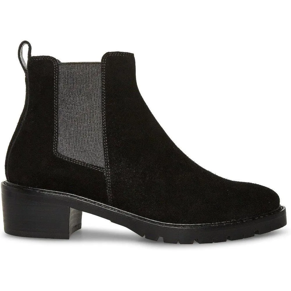 Dorothea Black Suede Ankle Booties