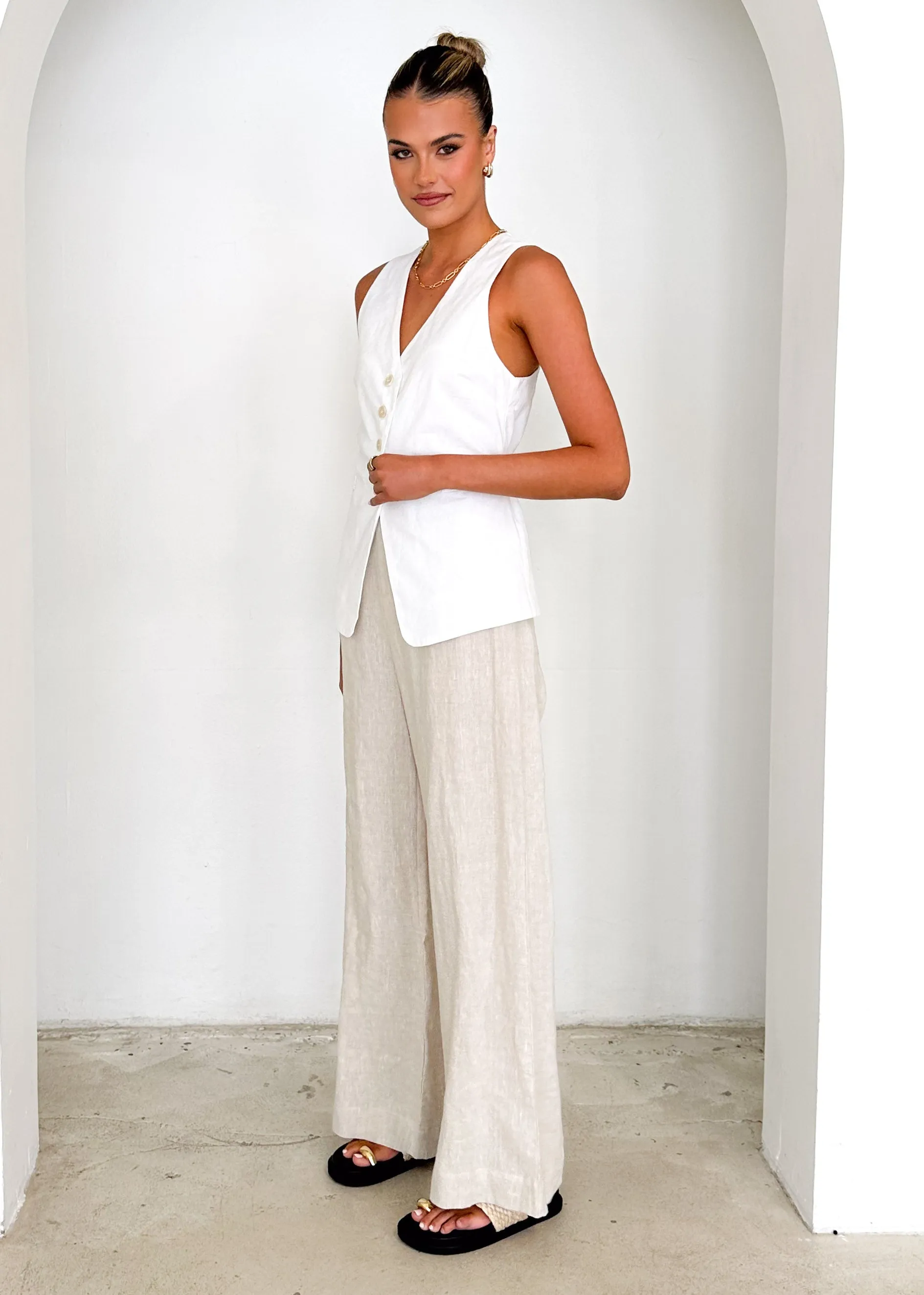 Elise Vest Top - Off White