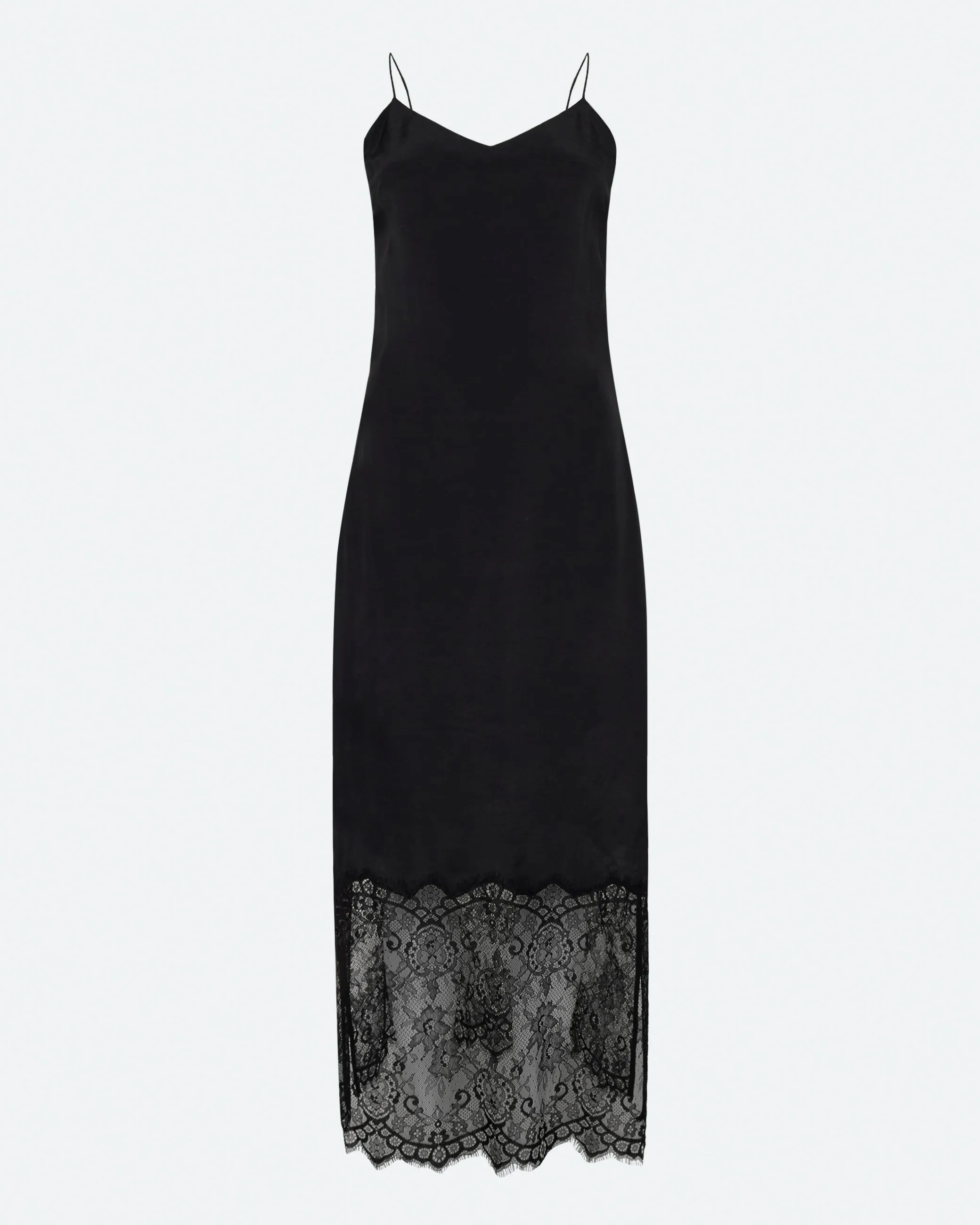 Elly midi dress with lace 4257 - Black