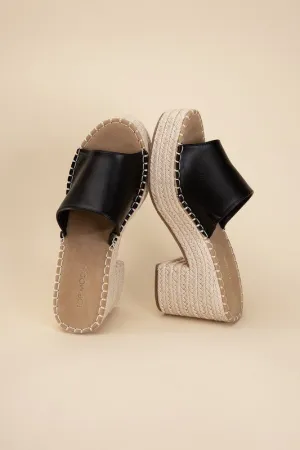 Espadrille Heel Mules