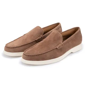 Ethan Brown Plain Calf Suede Loafer