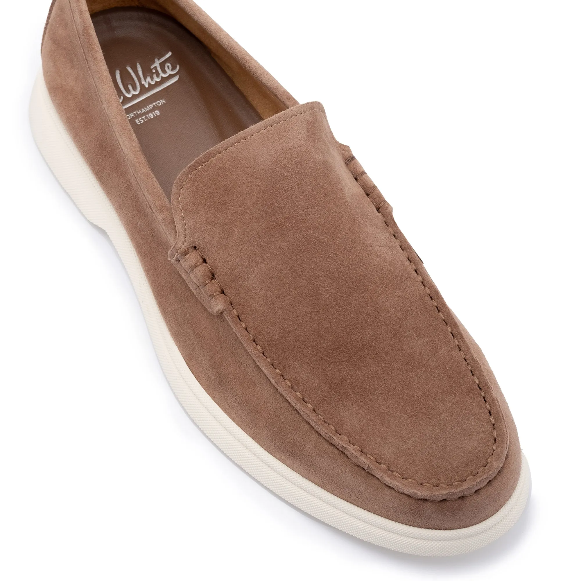 Ethan Brown Plain Calf Suede Loafer