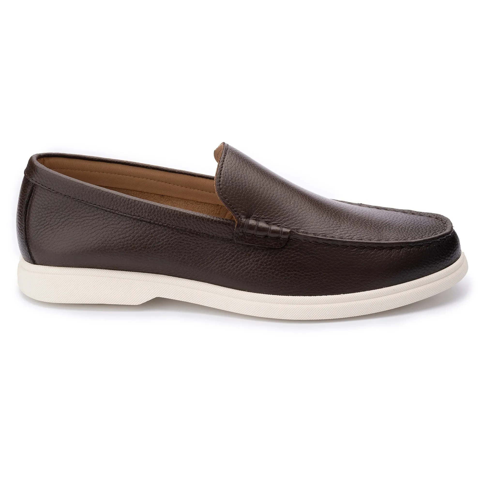 Ethan Brown Plain Tumbled Grain Loafer