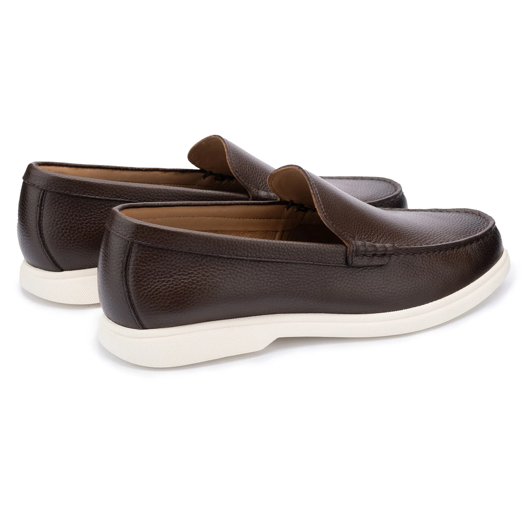 Ethan Brown Plain Tumbled Grain Loafer