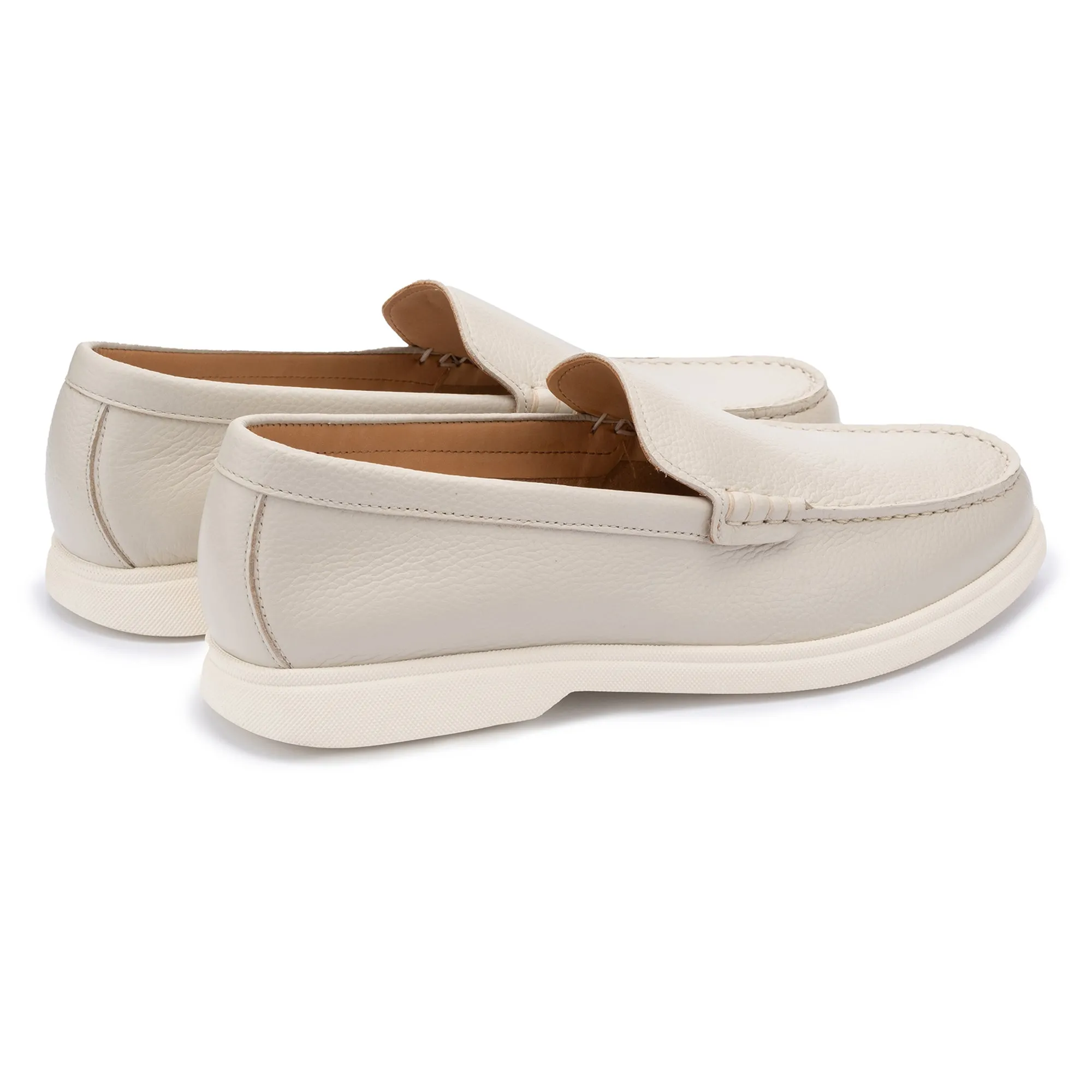 Ethan Pearl Plain Tumbled Grain Loafer