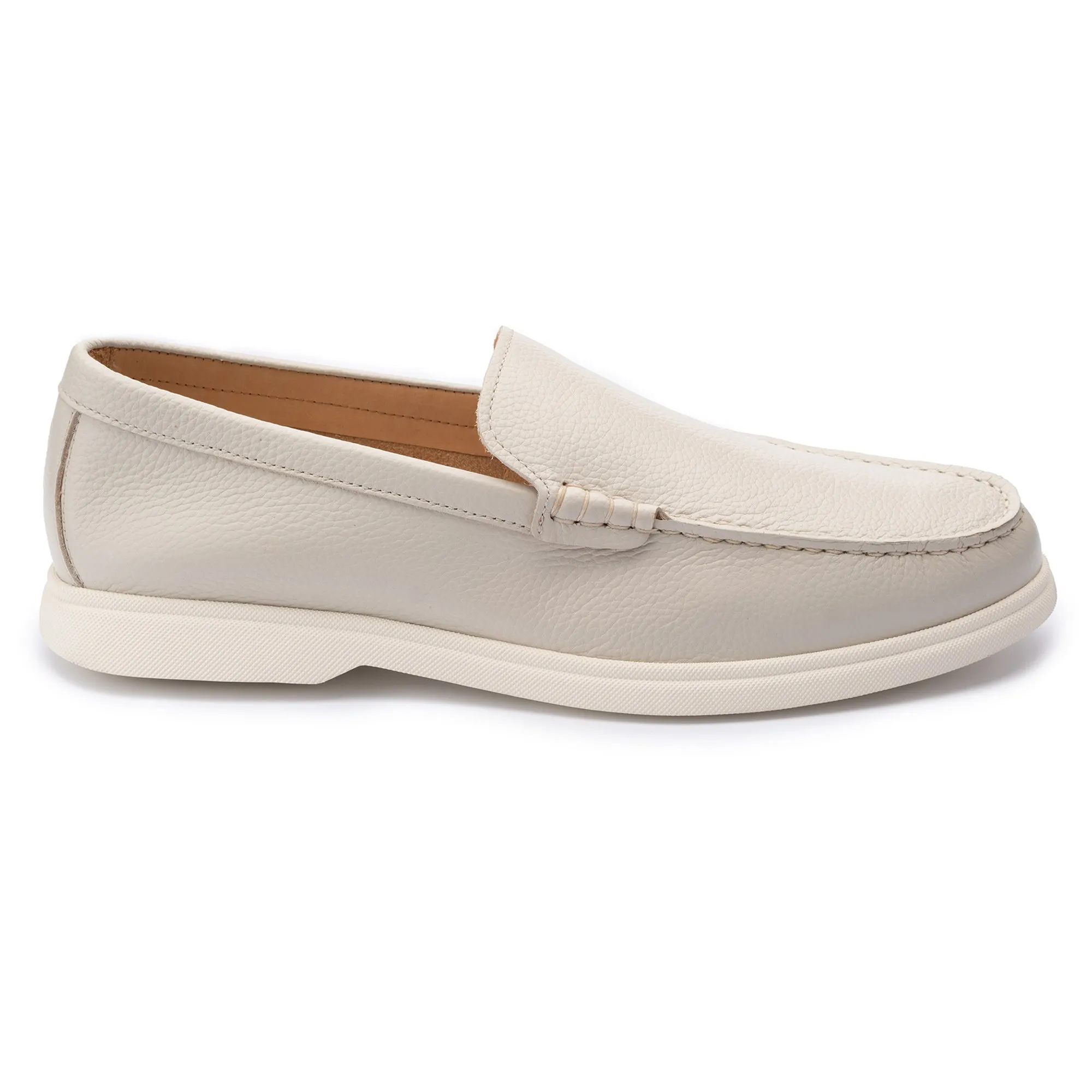 Ethan Pearl Plain Tumbled Grain Loafer