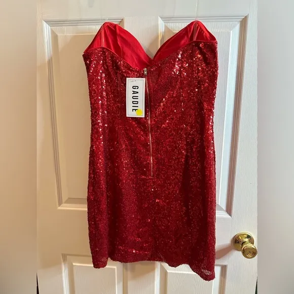 GAUDIE Boutique Ref Sequined Front Bow Detail Mini Dress