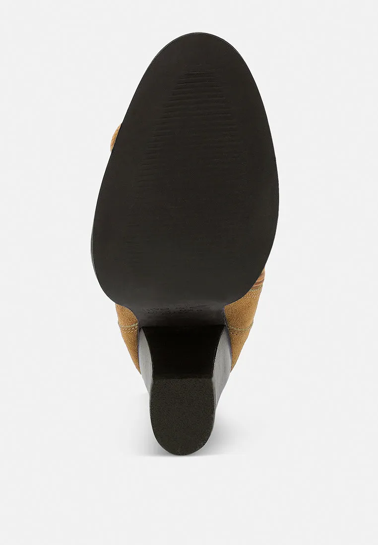 Goose-Feather Antique High Heeled Ankle Boot By Ruw