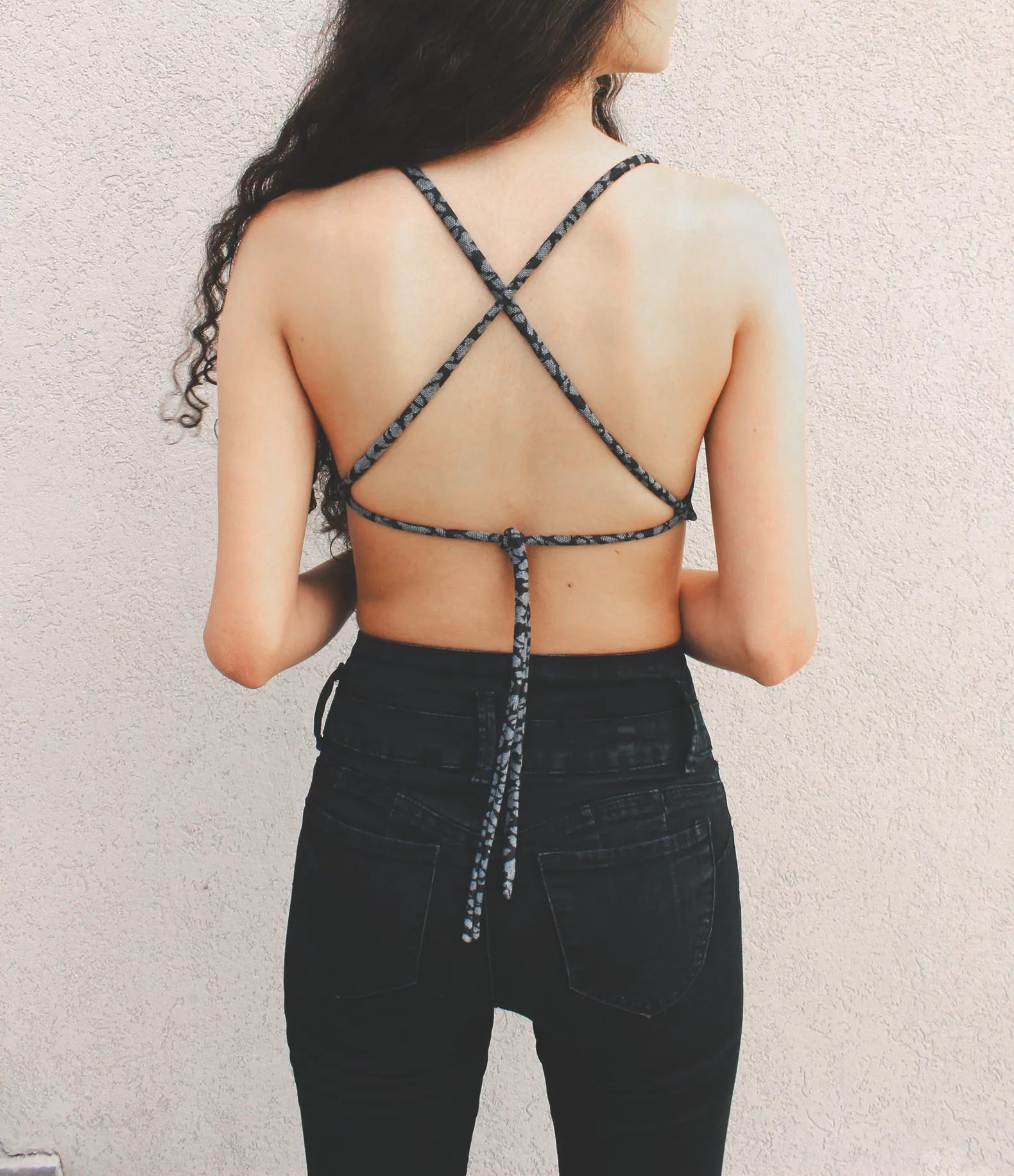 Gray Leopard Top