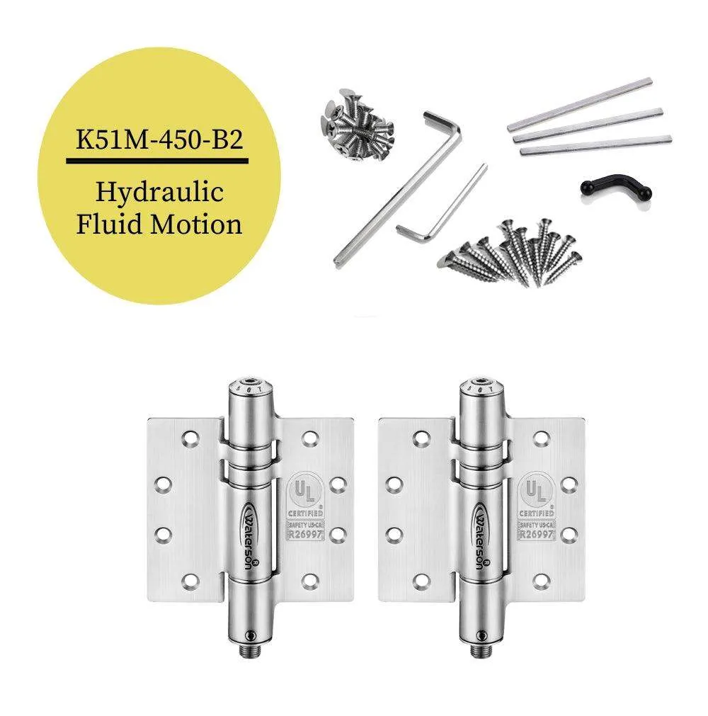 Hydraulic Door Hinges | Interior Half Door | SS304 | K51M-450-B2 | 2 Pack