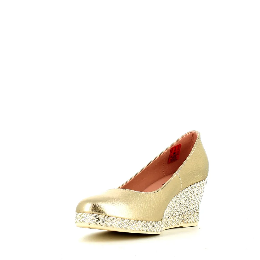 Jose Saenz Classic Wedge Champagne