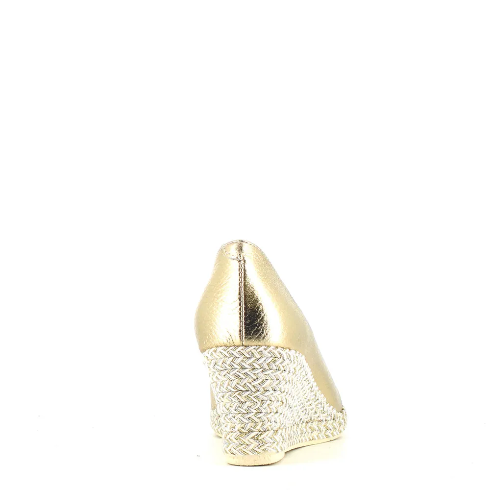 Jose Saenz Classic Wedge Champagne
