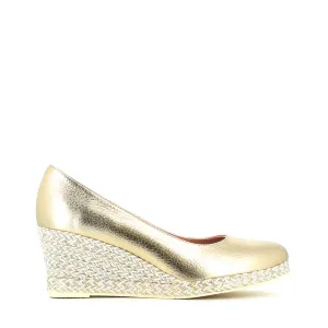 Jose Saenz Classic Wedge Champagne