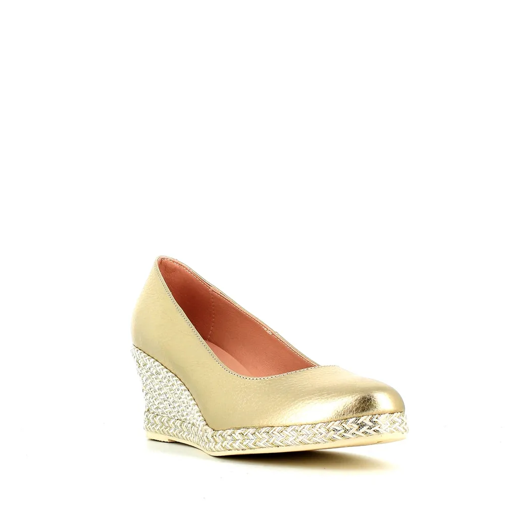 Jose Saenz Classic Wedge Champagne