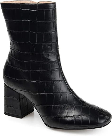Journee Collection Womens Trevi Bootie Black, 7.5 Womens US