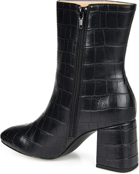 Journee Collection Womens Trevi Bootie Black, 7.5 Womens US
