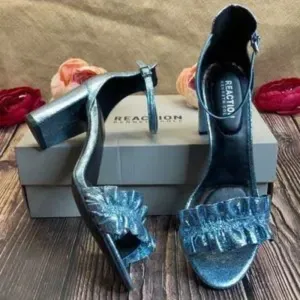 Kenneth Cole Metallic Faux Leather Sandals 8.5M
