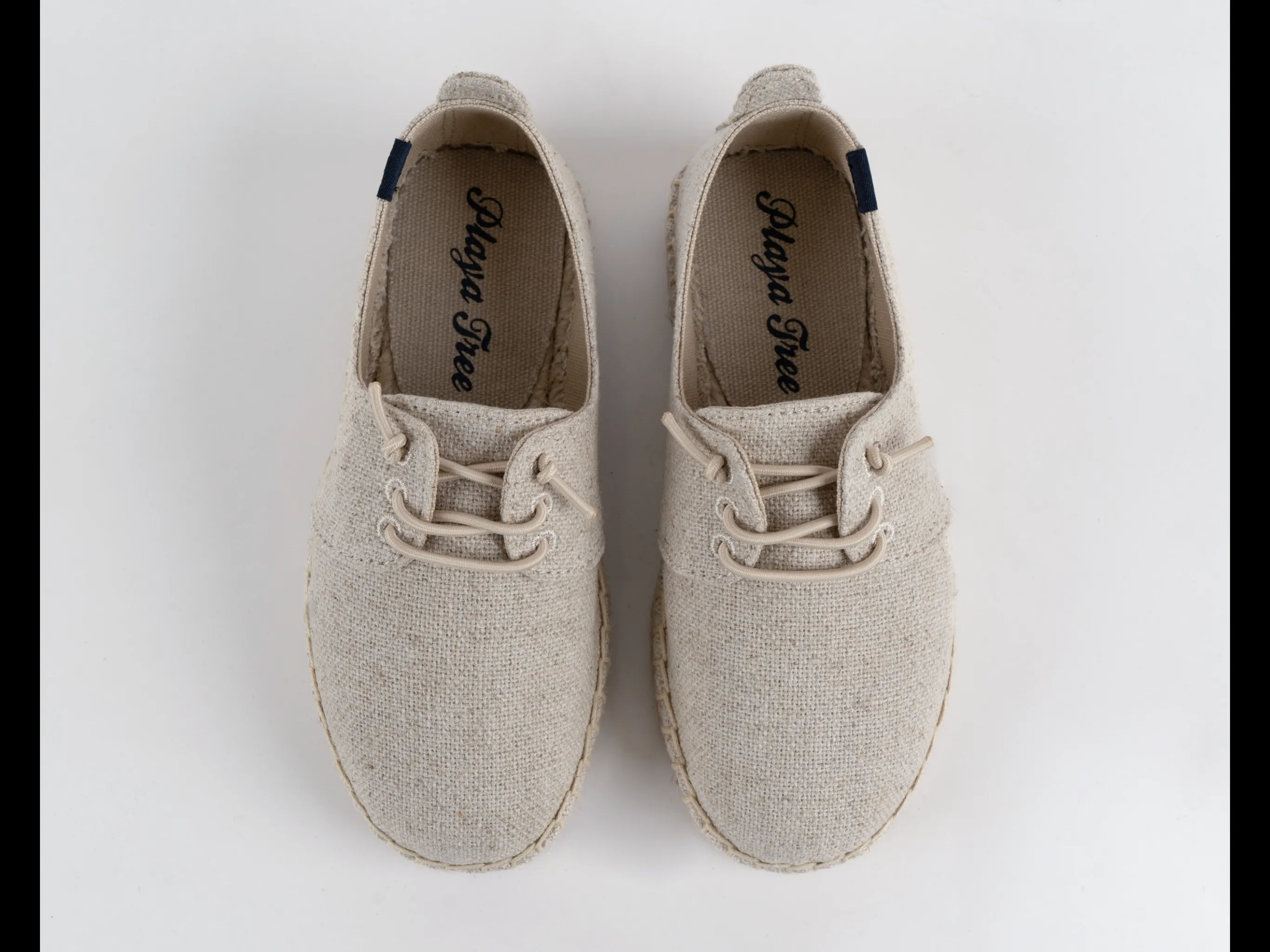 Kids-mini Beige lace up espadrille shoe