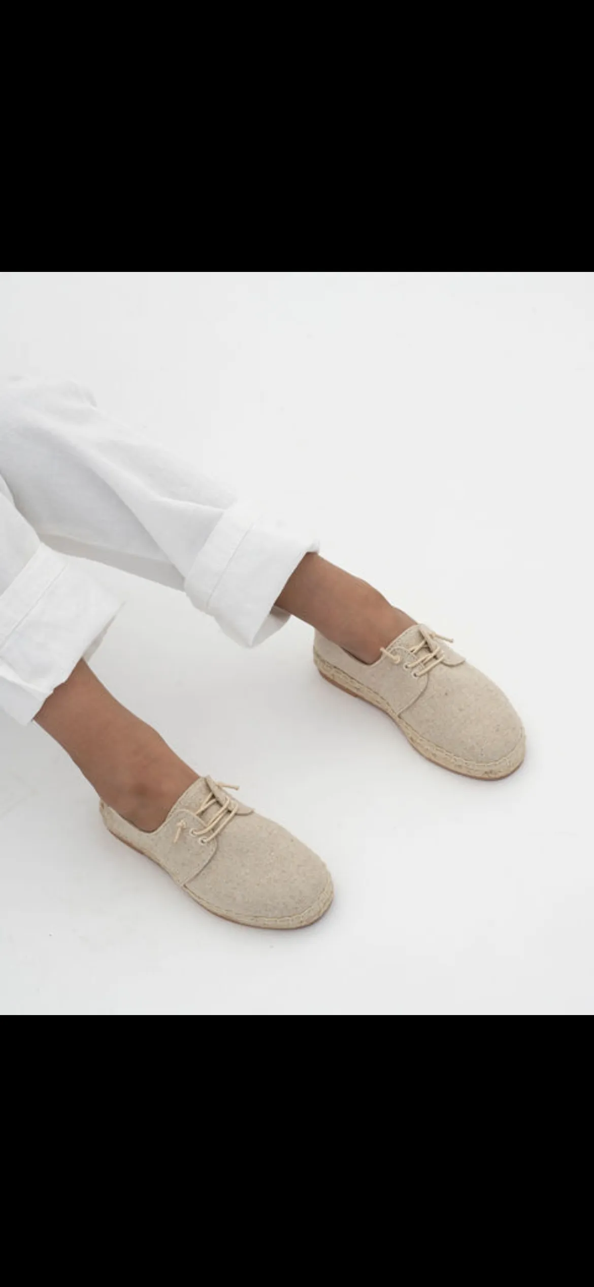 Kids-mini Beige lace up espadrille shoe