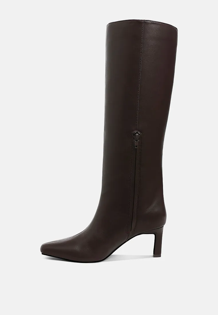 Kitten Heel Long Boots By RUW
