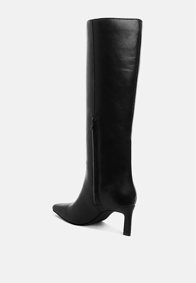 Kitten Heel Long Boots By RUW
