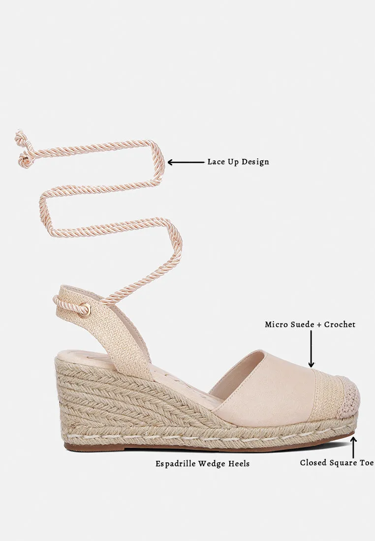Lace-Up Crochet Espadrilles By RAG