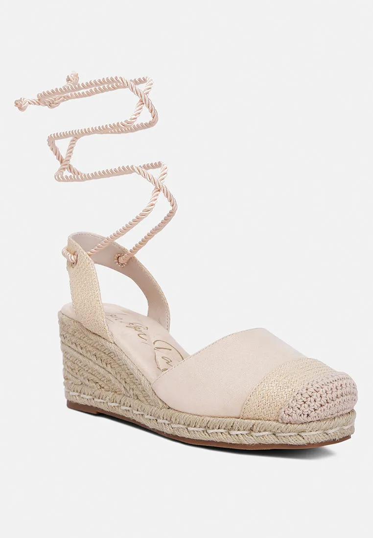 Lace-Up Crochet Espadrilles By RAG