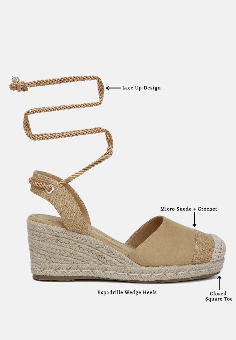 Lace-Up Crochet Espadrilles By RAG