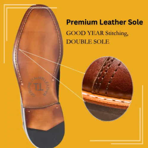 LATHAM Premium Single Loafer Crafted in Hand Patina Leather