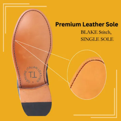 LATHAM Premium Single Loafer Crafted in Hand Patina Leather