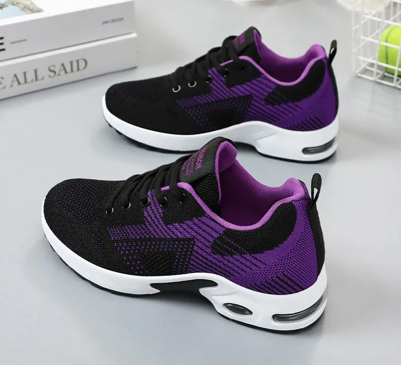 Lightweight and Casual Women's Training Shoes with Modern Knitted Design