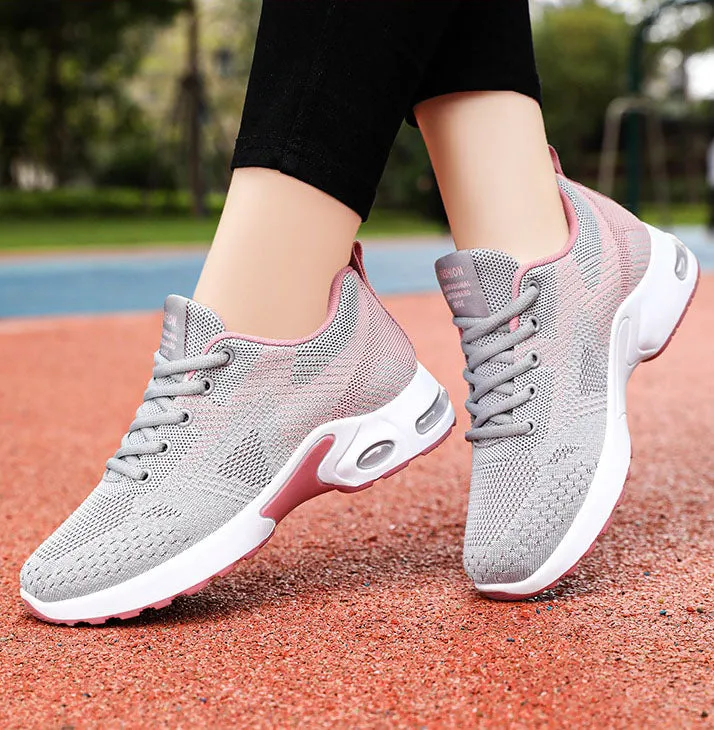 Lightweight and Casual Women's Training Shoes with Modern Knitted Design