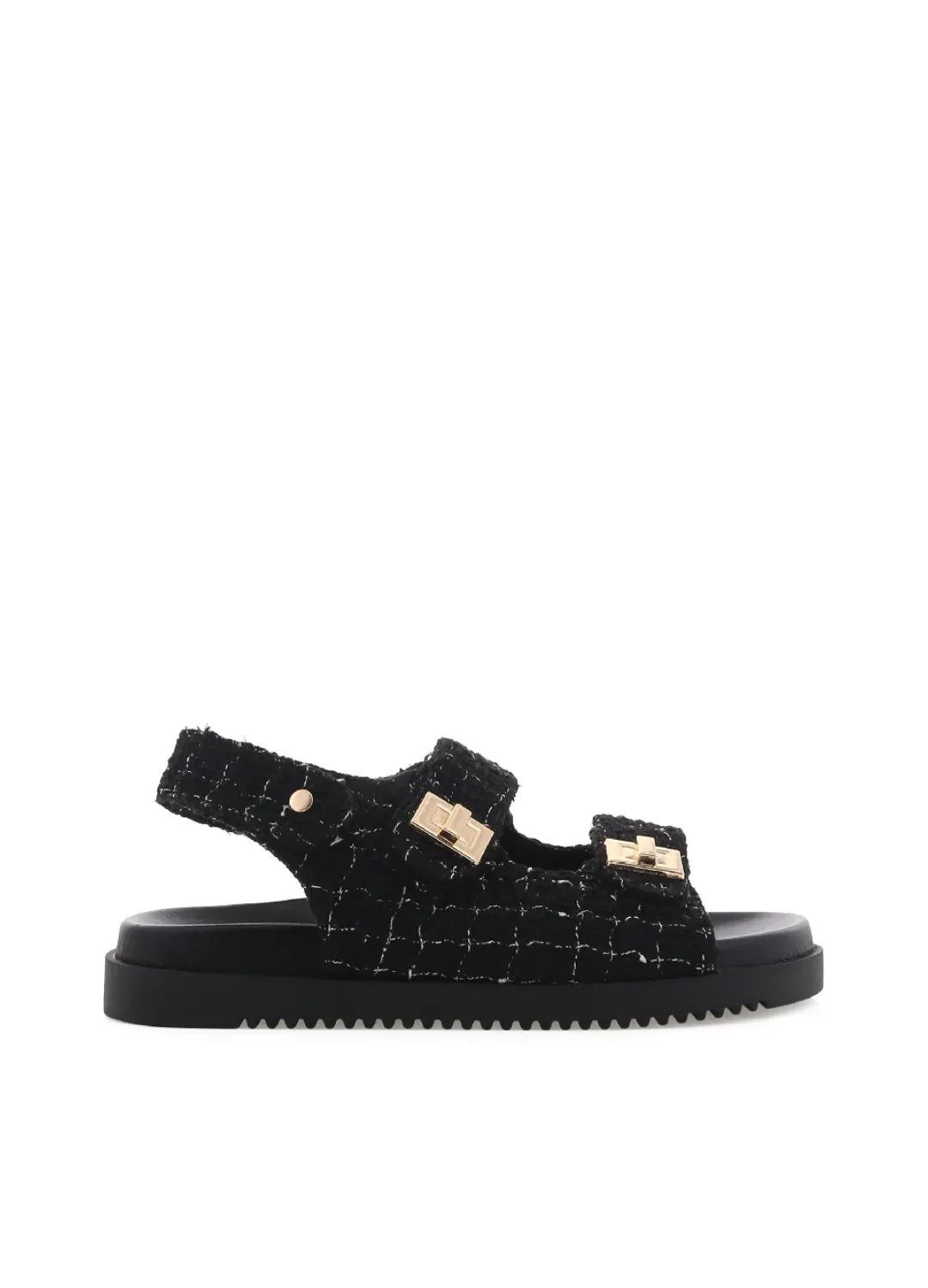 Lillian Black Boucle Sandal