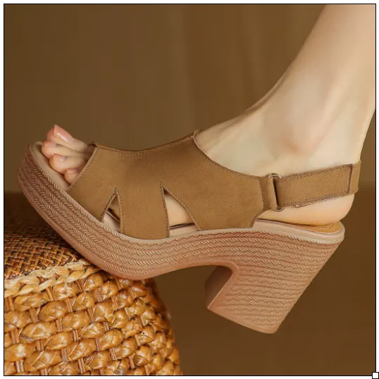 Logan Sheepskin Chunky Heel Sandals